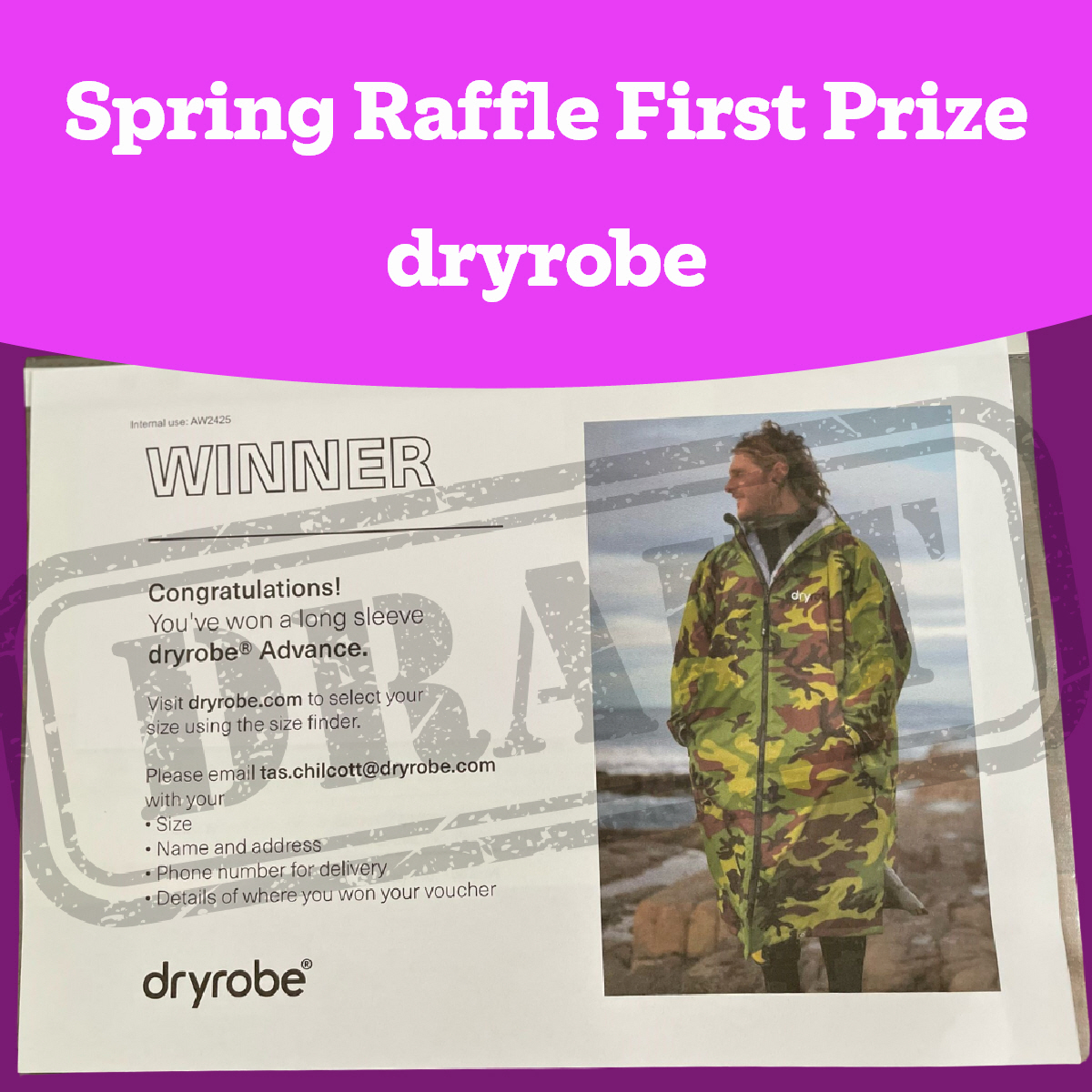 dryrobe voucher worth £165